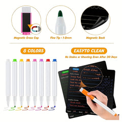 4pcs Magnetic Calendar Watch 8pcs Markers 1pc Eraser board Eraser Random