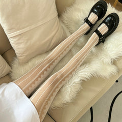 Sexy Jacquard High Waist Pantyhose Slim Fit Tights