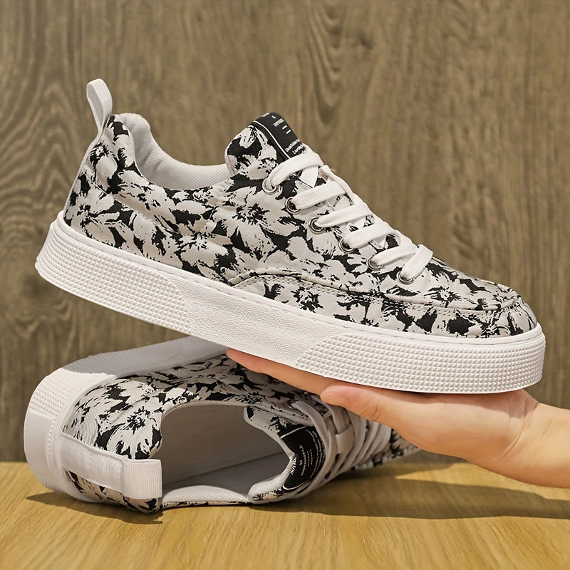 Men's Lace up Canvas Sneakers Casual Walking Shoes