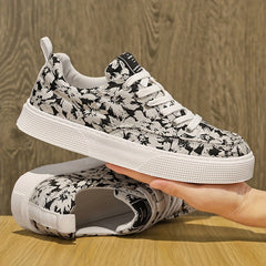 Men's Lace up Canvas Sneakers Casual Walking Shoes