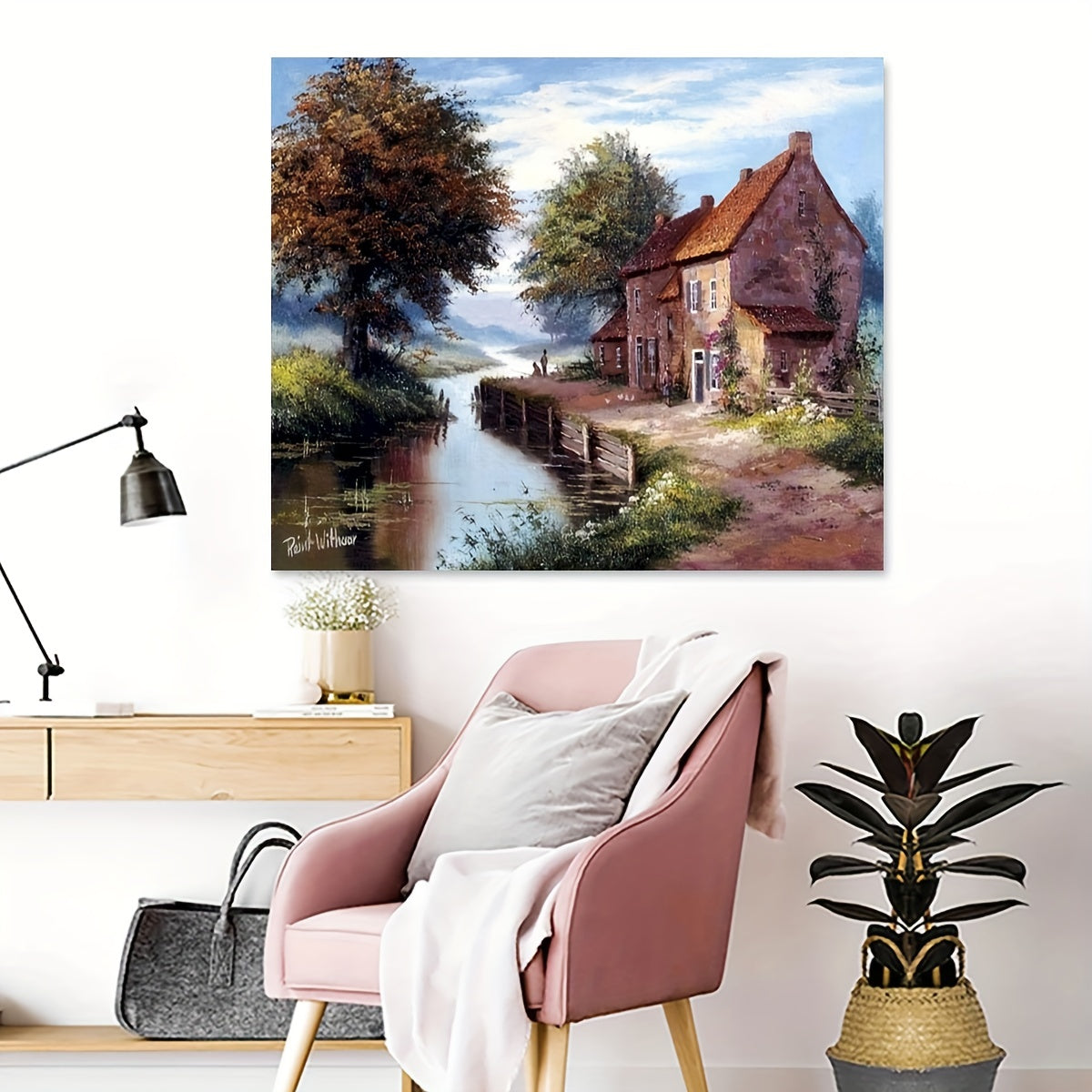 Painting By Numbers Kits House Landscape Coloring 40x50cm