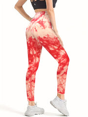Tie Dye Butt Lifting High Rise Yoga Pants