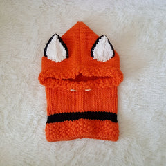 Child's Animal Fox Ear Protection Knitted Hat for Autumn and Winter