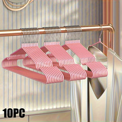 10pc Non-slip Metal Clothes Hangers with Rubber Anti-slip Heavy Duty Rack