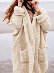 Women's Plus Size Casual Cardigan with Pockets