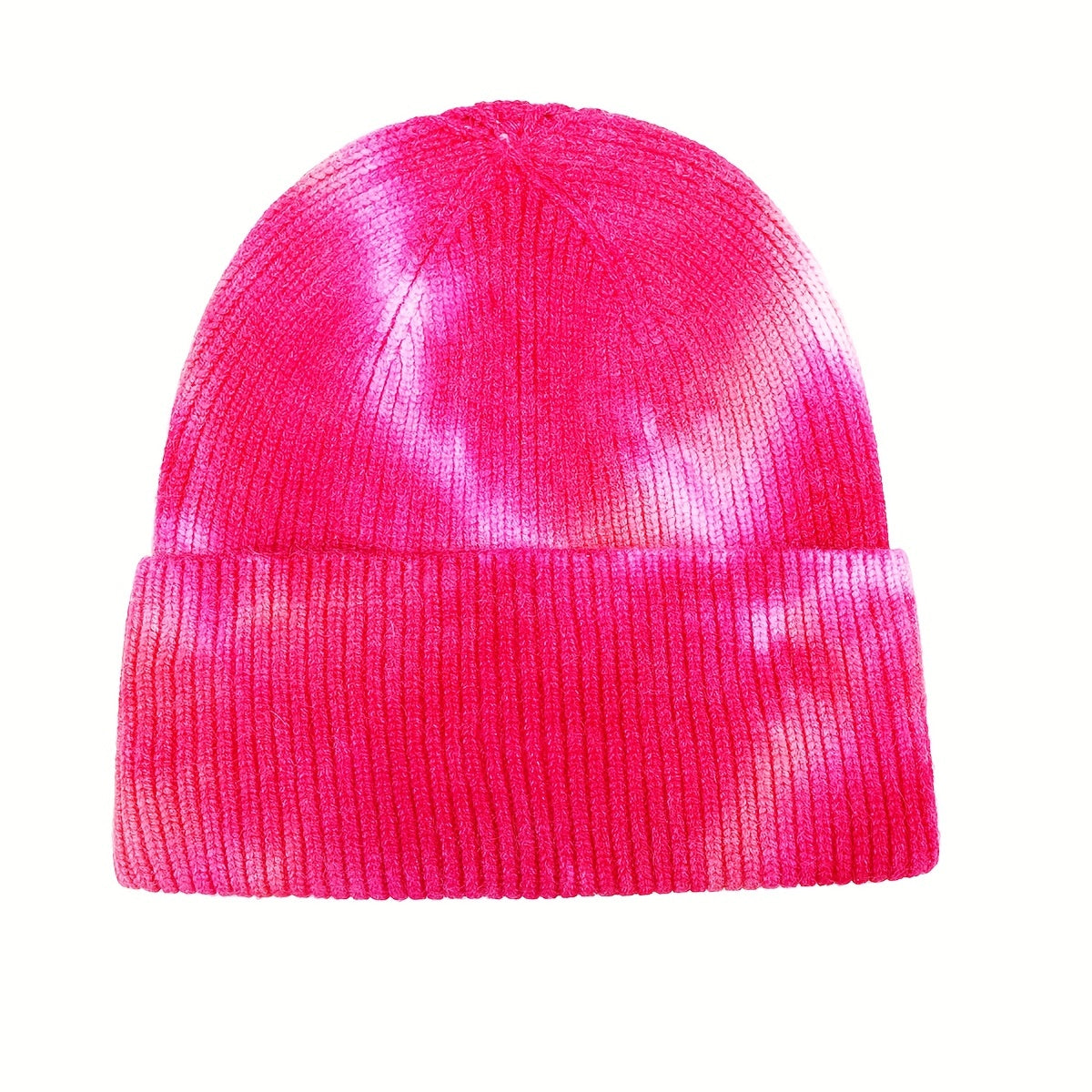 Tie Dye Windproof Knitted Hat for Outdoor Activities