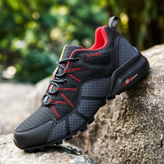 Men's Lace Up Hiking Shoes, Durable & Breathable, Anti-Skid for Camping
