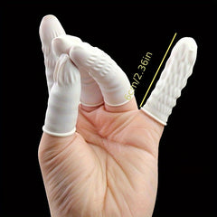 Latex Finger Cots Size Up Disposable Powder Beige Anti-static Finger Cots