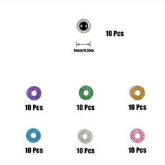 30mm Glitter Safety Eyes Plastic with Washers for Stuffed Animal Crochet Doll