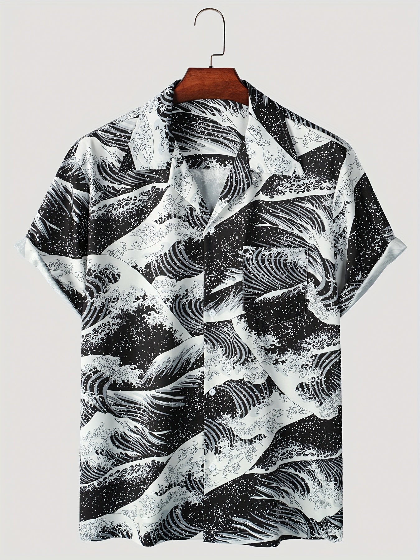 Men's Hawaiian Shirt for Summer Vacation Short Sleeve Button Up