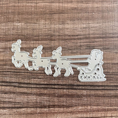 1pc Christmas Style Christmas Deer Pull Old Man Metal Cutting Dies Stencils
