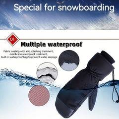 Snowboard Gloves Waterproof Touch Screen Inner Five Finger Warm Keeping Gloves