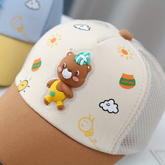 Cartoon Adjustable Sun Protection Baseball Cap for Kids