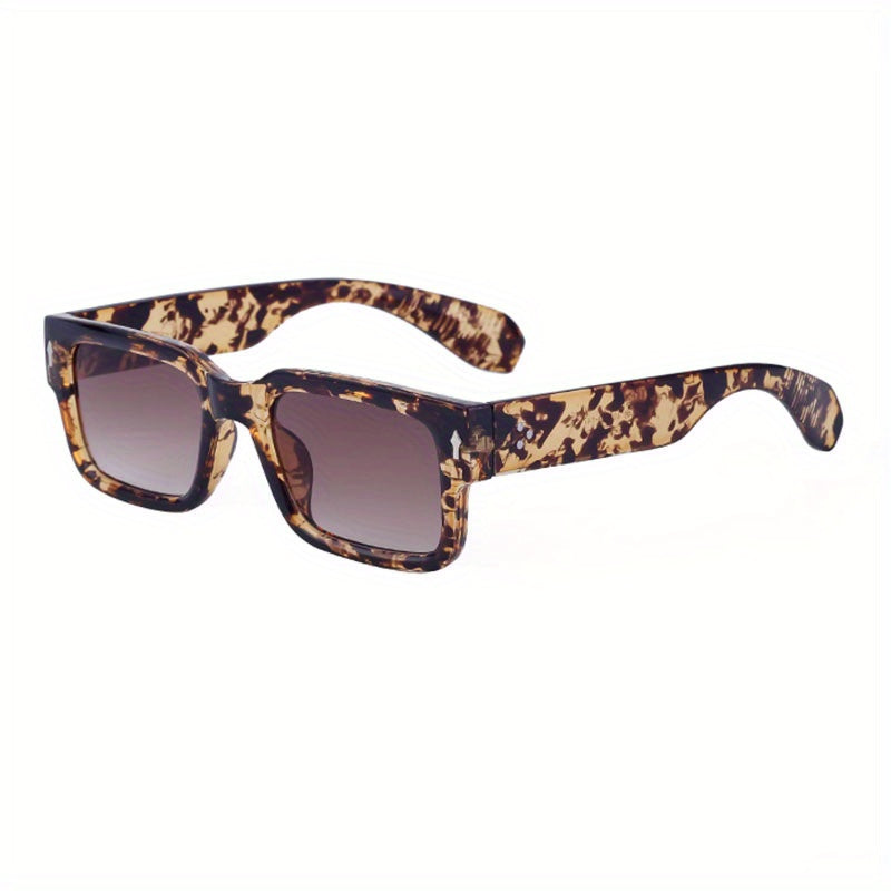 Men's Leopard Print Anti UV Sunglasses with High-End Glasses Box