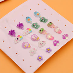 10 Pairs Hypoallergenic Earrings For Girls Surgical Steel Post Fun Earrings