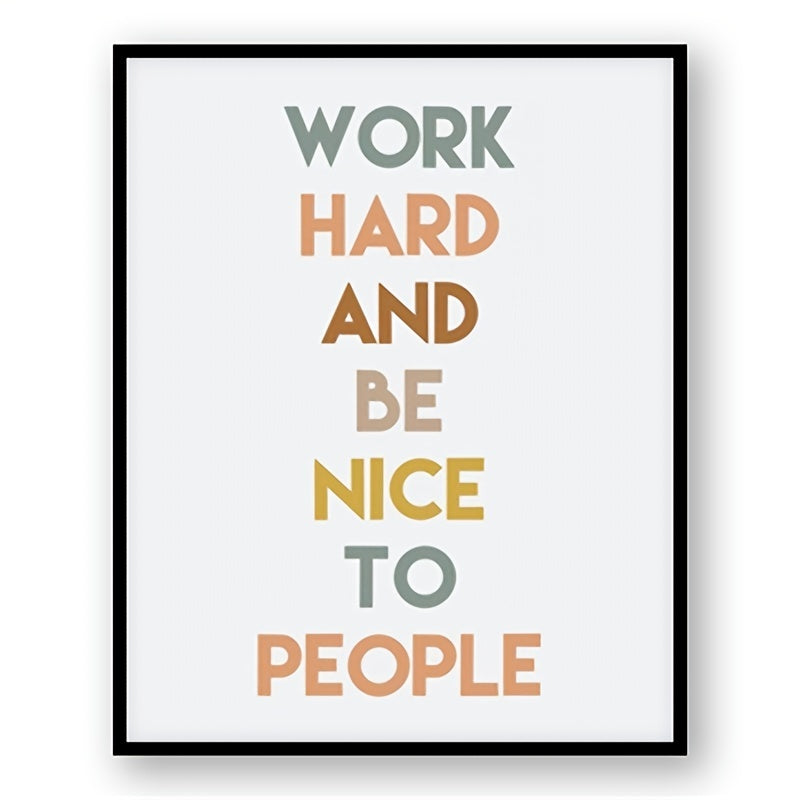 Be Kind Work Hard Wall Decor 8x10in