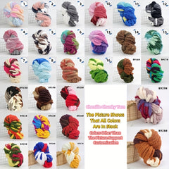 Soft Chunky Chenille Yarn for DIY Knitting, Crocheting - 250g Skein
