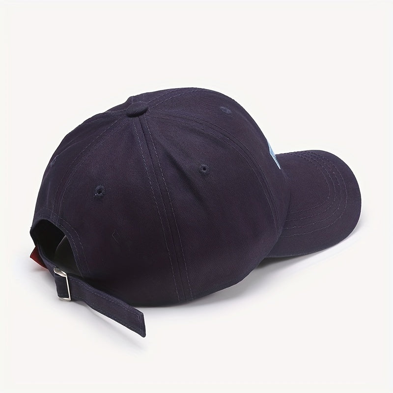 Men's Embroidered Sunscreen Outdoor Hat with Curved Brim