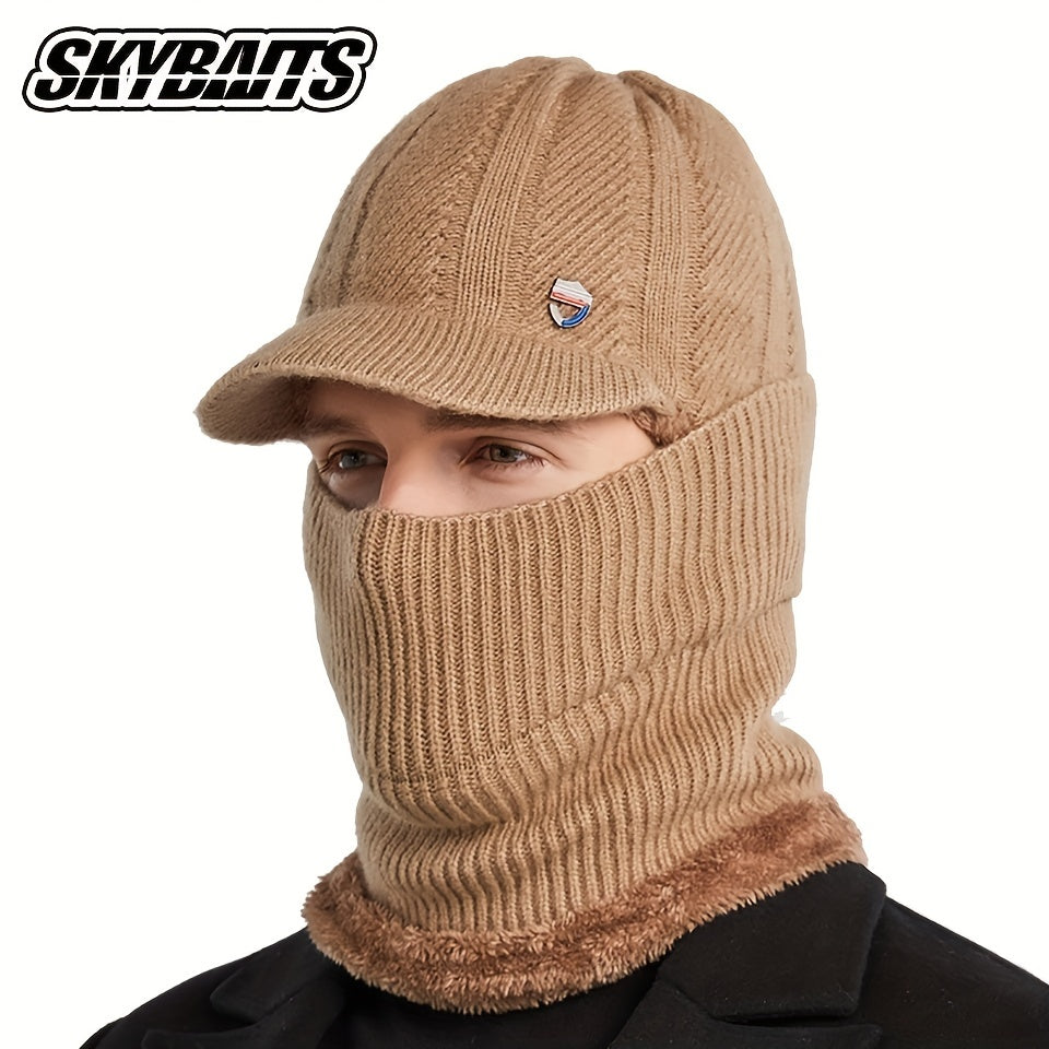 Winter Warm Hat Knitted Beanie with Ear Protection