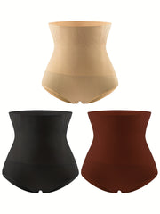 3pcs High Waist Shaping Panties Tummy Control Butt Lifting