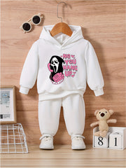 Toddler Ghost Calling In Graphic Halloween Outfit