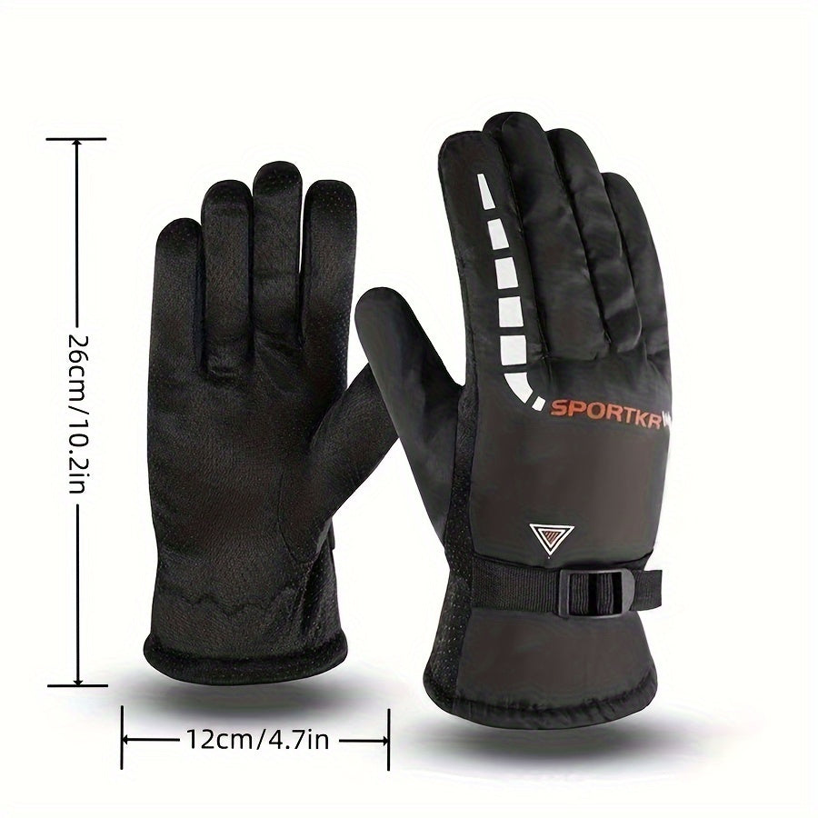 Winter Windproof Warm Cycling Outdoor Running Ski Cotton Gloves