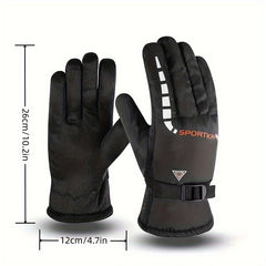 Winter Windproof Warm Cycling Outdoor Running Ski Cotton Gloves