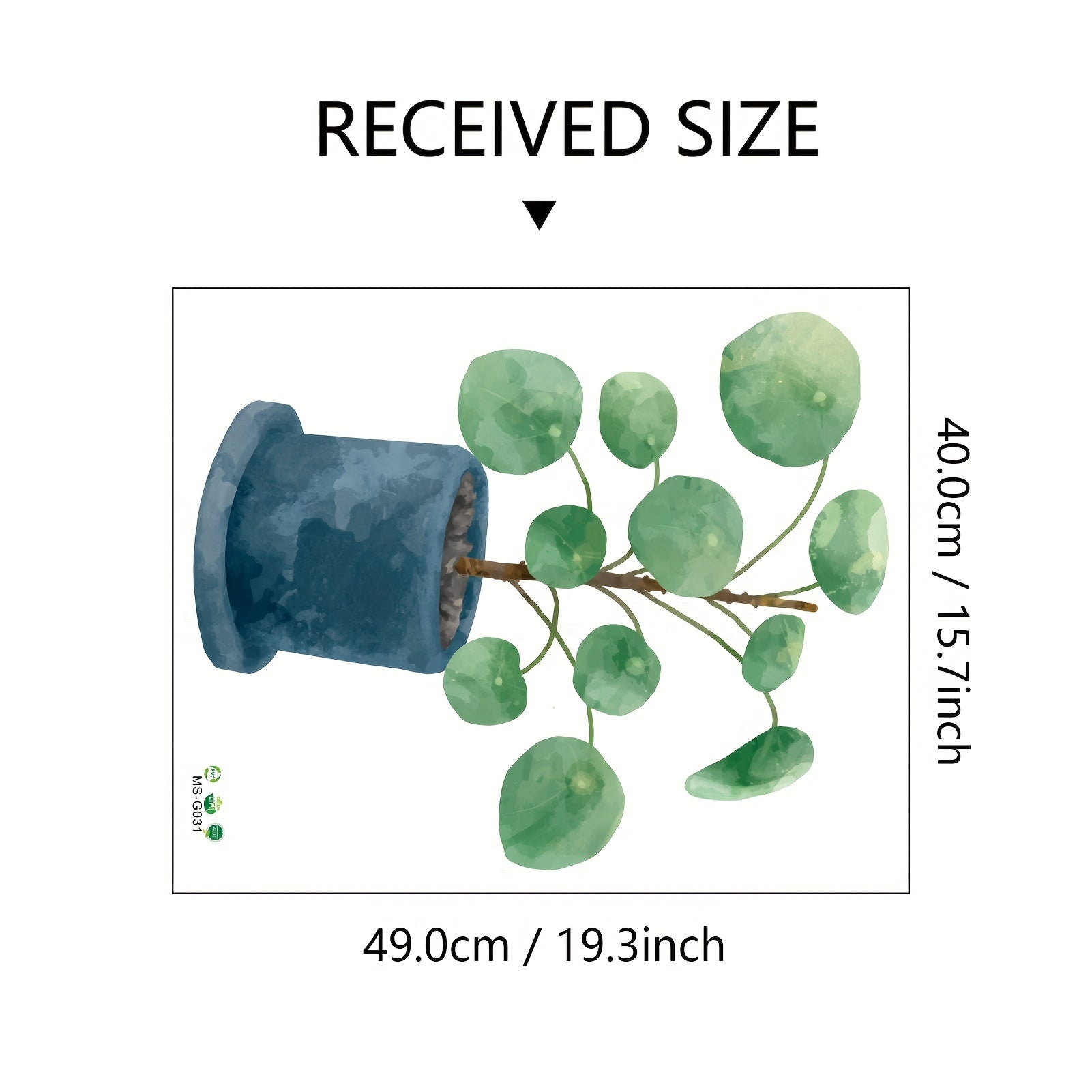 Green Leaves Wall Decal Peel And Stick Removable Sticker