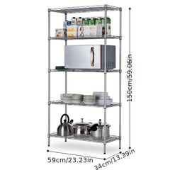 Adjustable Metal Storage Rack with 4 5-Tier Shelves