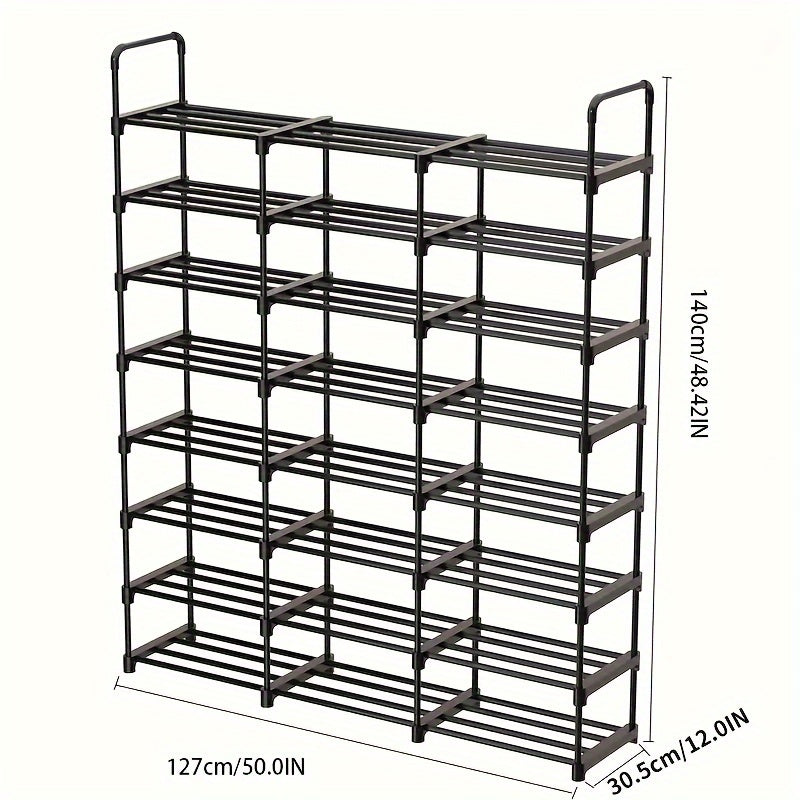 1pc Single Row Shoe Rack Stackable Shoe Storage for Closet Bedroom