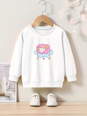 OERYUI Sweet Sheep Cloud Graphic Sweatshirt Kids Pullover