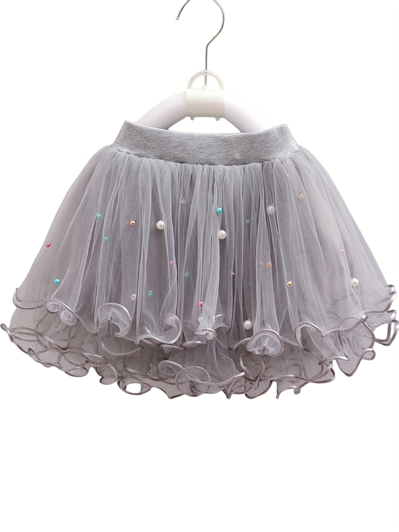 Girls Solid Tutu Skirt for Dance Performance Party