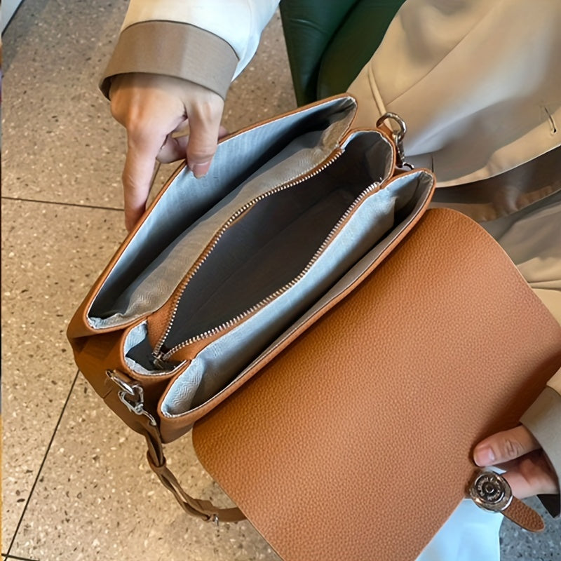 Leather Women's Large Tote Bag Light Brown