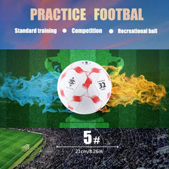 Professional Game Training Football No 5 Soft Leather Soccer Ball
