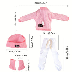 5pcs Doll Sweater Clothing Set for 12 Inch Dolls