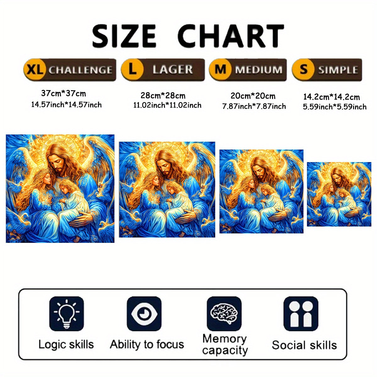 Hot Wooden Puzzle - Jesus and Angel - Ages 3+