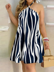 Backless Halter Neck Mini Dress