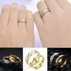 Diagonal Batch Flower Couple Ring