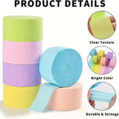6pcs Rainbow Party Streamers For Party Decorations