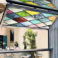 Colored Rhombus Crescent Glass Window Film