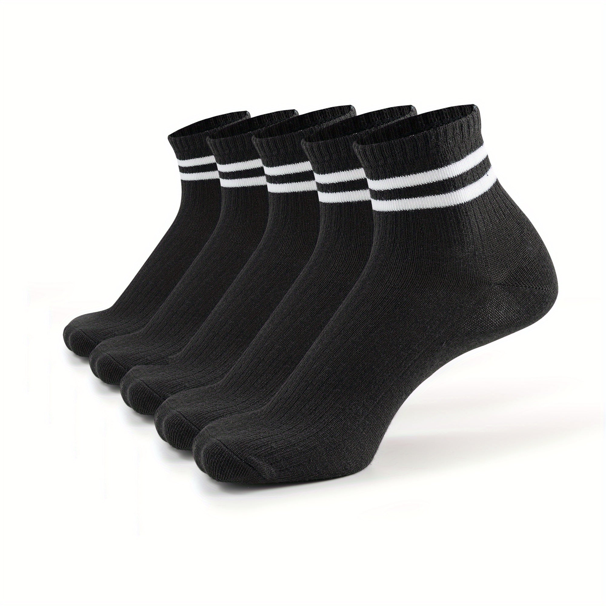 5 Pairs Girls Kids Casual Striped Sports Socks for Teenagers Children