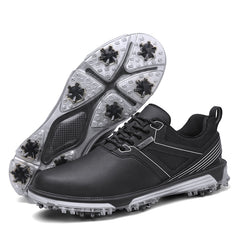 Men's Golf Sneakers Shock Absorption Lace Up Hiking Shoes