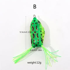 Artificial Large Frog Fishing Lure Crank Bait Hooks Bass Tackle