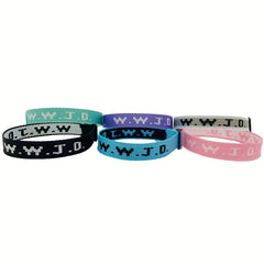 WWJD Letter Woven Rope Bracelet Religious Christian Wristband
