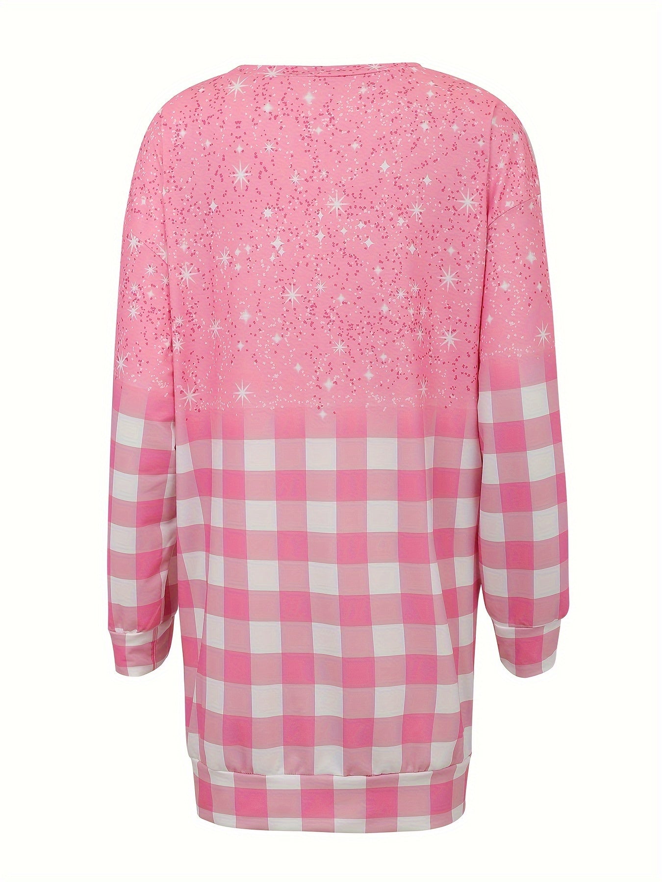 Casual Dress Women's Plus Allover Print Long Sleeve