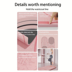 Portable TPE 8mm Thick Oval Yoga Mat Non-slip 140x55in