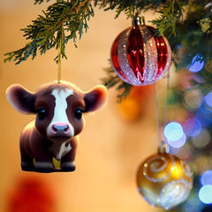 10pcs Cartoon Cow Ornament Car Interior Animal Pendant Home Decoration