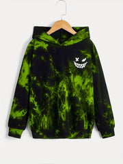 Boys Smudge Print Hoodie Pullover Top Sweatshirt