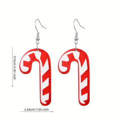 Christmas Dangle Earrings Acrylic Festive Party Jewelry Decor