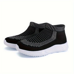 Boy's Woven Knit Breathable Sock Shoes Comfy Non Slip Soft Sole Sneakers